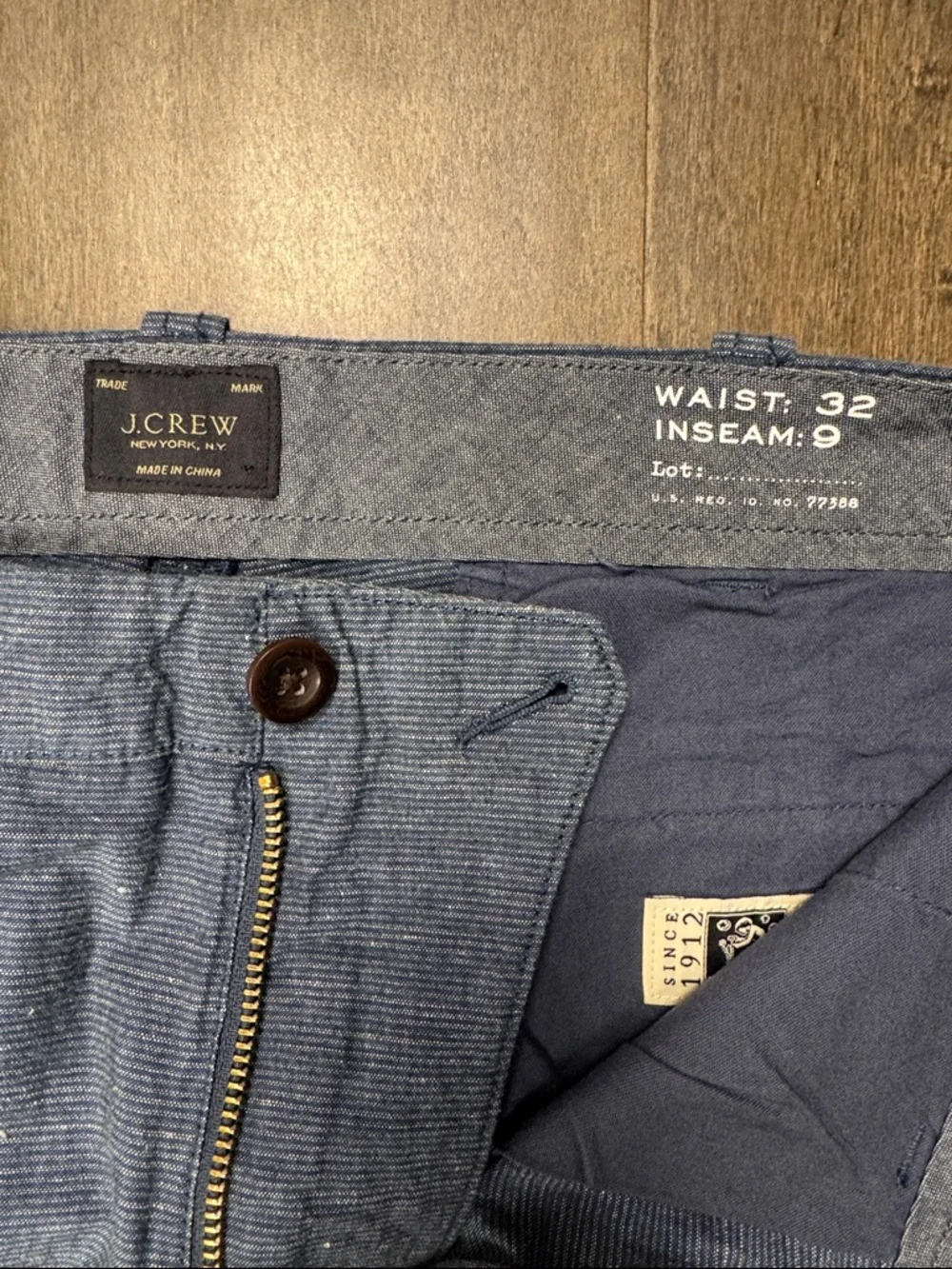 J.Crew Baird McNutt Irish Linen Blend Shorts Men’s 32 Blue 9” Inseam Casual